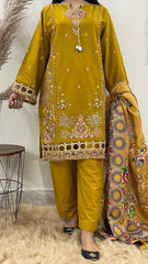 Embroidered Cotton 3Pc RTW (LSP-3001)