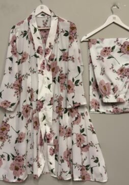 Printed Long Shirt 2pc Suit