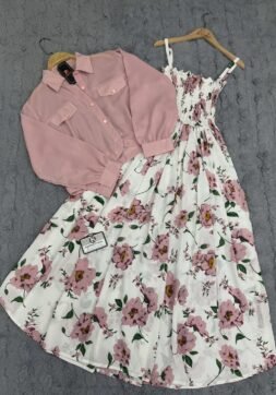 Flower print Maxi coat