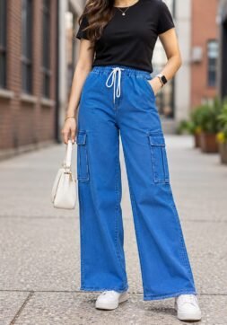 BAGGY STYLE CARGO DENIM JEANS